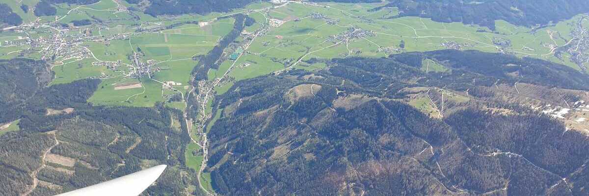 Flugwegposition um 13:16:23: Aufgenommen in der Nähe von Gemeinde Turnau, Österreich in 2839 Meter